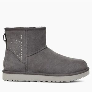 UGG CLASSIC MINI II STUDDED 1110419 CHARCOAL SIZE 10